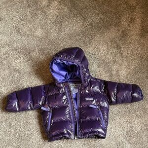 Patagonia Deep Purple Hooded Puffer Jacket
